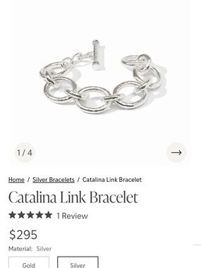 Julie Vos Catalina Oval Link Bracelet - Silver